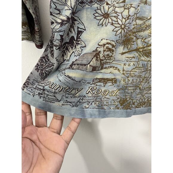 Y2K 90s Boho Country Bella Top S Cottage Maximalist Festival Art Folk Romantic - Picture 4 of 10